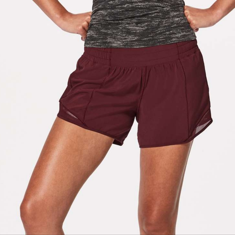 Lululemon Hotty Hot Short II 2.5" - Deep Rouge - Size 6